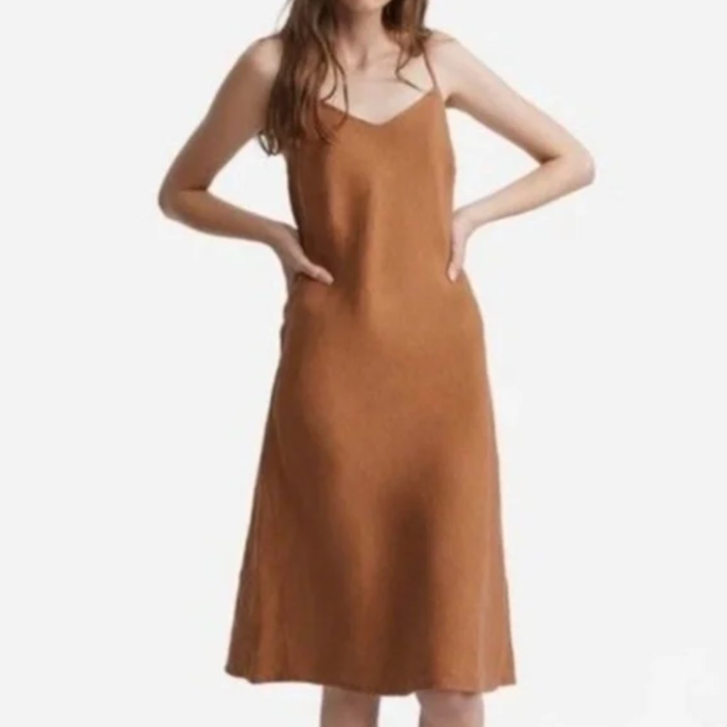 Mate The Label Linen Slip Dress Sedona Small